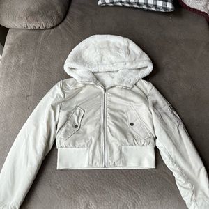 Topshop crop bomber jacket